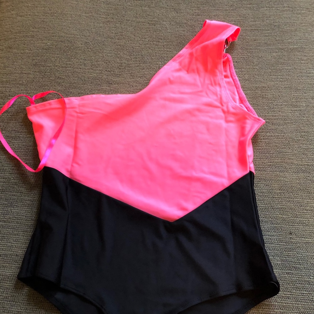 NWOT Love J Pink & Black One Piece Swimsuit Swim M - Picture 6 of 8